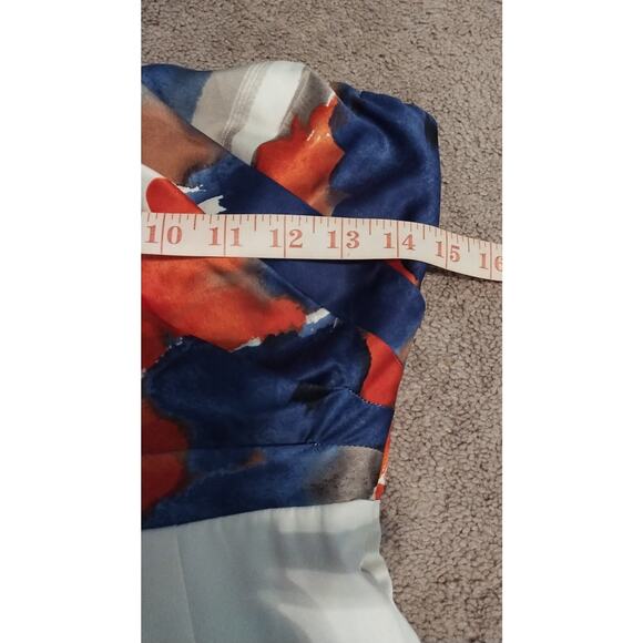 Outback Red Strapless Dress Watercolor Size 4 - Picture 7 of 8